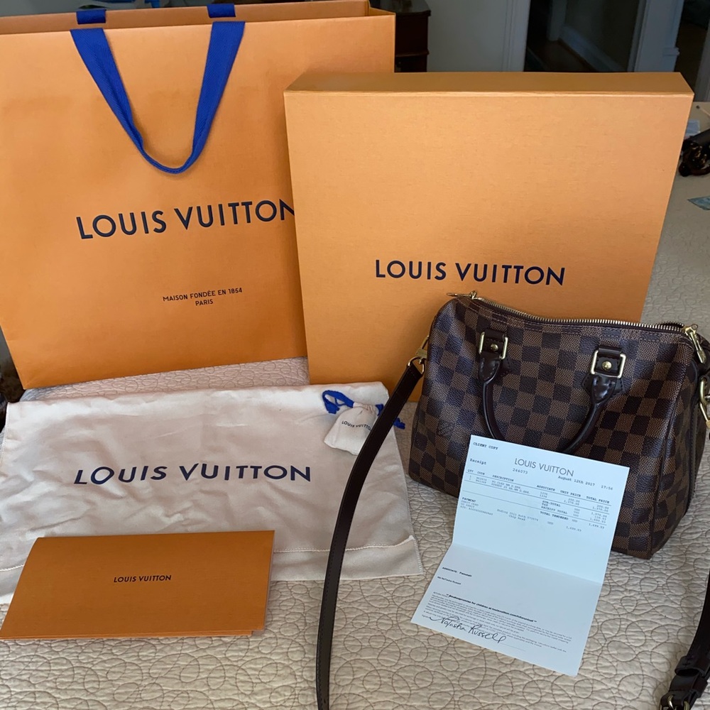 Louis Vuitton Speedy Bandouliere 25 Damier Ebene